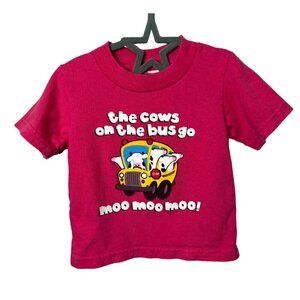 Cows T-Shirt Wheels On The Bus Parody Novelty Funny Graphic Tee 12M Baby